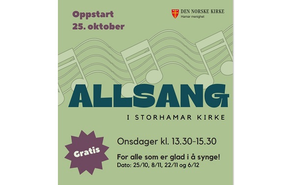 Informasjon om allsangtilbudet